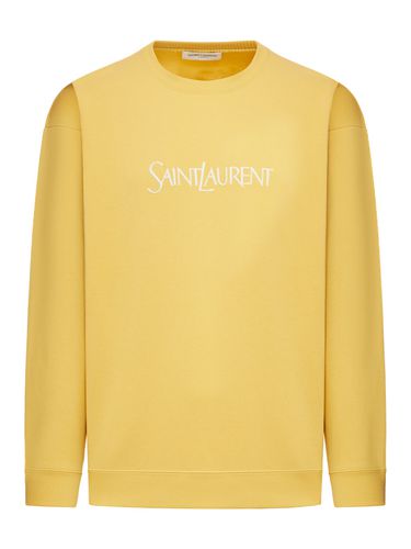 Logo-print cotton sweatshirt - - Man - Saint Laurent - Modalova