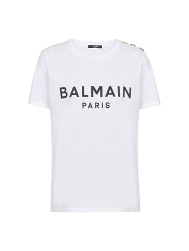 T-shirt with Paris print - - Woman - Balmain - Modalova