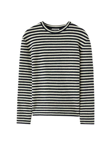 Two-toned long-sleeved wool top with + logo label on the back - - Woman - Jil Sander - Modalova