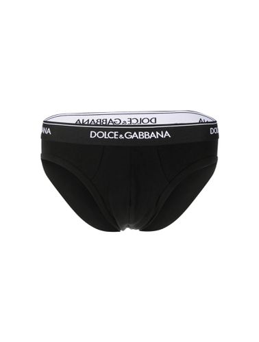 Slip with logo band - - Man - Dolce & Gabbana - Modalova