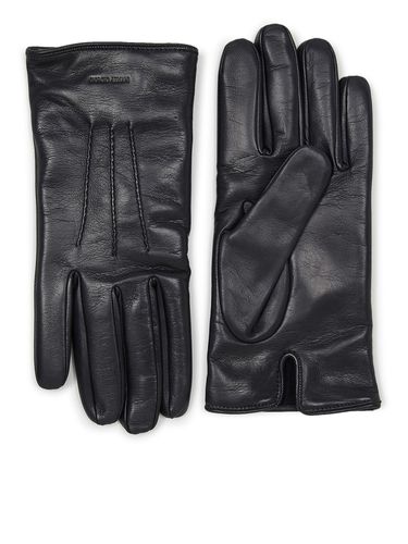 Nappa leather gloves - Man - Giorgio Armani - Modalova