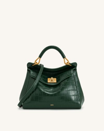 Lucia Classic Top Handbag - Green Croc - JW PEI - Modalova