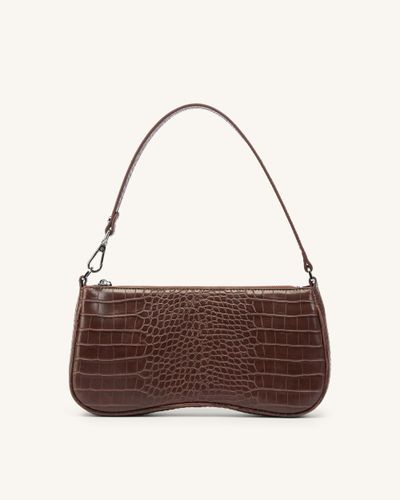 Eva Shoulder Bag - Brown Croc - JW PEI - Modalova