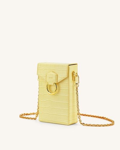 Lola Chain Phone Case - Light Yellow Croc - JW PEI - Modalova