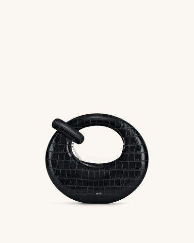 Sac Top Handle Mini Abacus - Croco Noir - JW PEI - Modalova