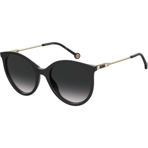 Women's Sunglasses - Black Round Full Rim Frame / CH 0069/S 0807 - Carolina Herrera - Modalova