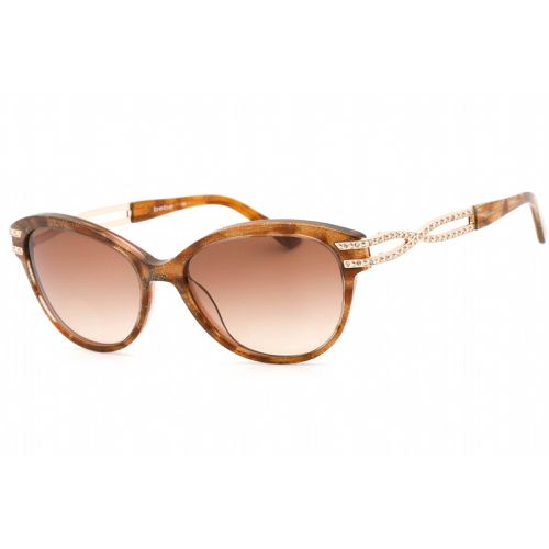 Women's Sunglasses - Topaz Full Rim Oval Brown Gradient Lens Frame / BB7216 200 - Bebe - Modalova