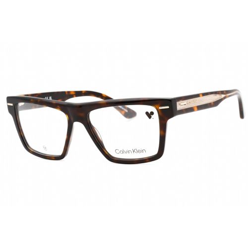 Men's Eyeglasses - Dark Havana Full Rim Rectangular Frame / CK23522 235 - Calvin Klein - Modalova