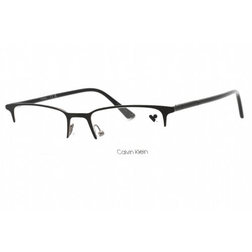 Men's Eyeglasses - Matte Black Half Rim Rectangular Frame / CK22118 002 - Calvin Klein - Modalova