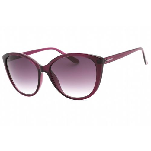 Women's Sunglasses - Crystal Purple Cat Eye Frame / CK19543S 500 - Calvin Klein Retail - Modalova