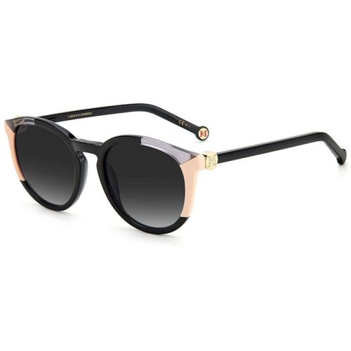 Women's Sunglasses - Black Nude Round Acetate Frame / CH 0053/S 0KDX - Carolina Herrera - Modalova