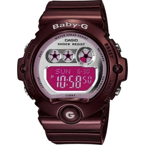 Women's Watch - Baby-G Alarm Silver and Pink Dial Strap Digital / BG-6900-4 - Casio - Modalova
