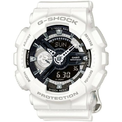 Women's Watch - G-Shock Black Analog-Digital Dial White Strap / GMA-S110CW-7A1CR - Casio - Modalova