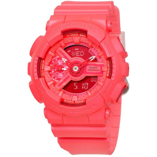 Women's Watch - G-Shock World Time Pink Resin Strap Ana-Digi / GMA-S110VC-4ACR - Casio - Modalova
