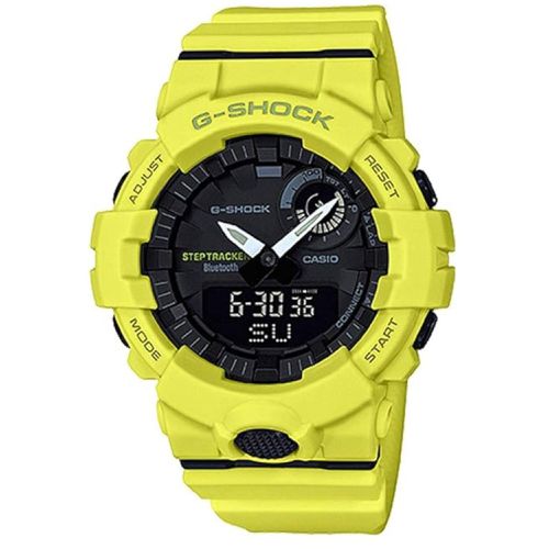 Men's Watch - G-Shock Black Analog-Digital Dial Yellow Strap / GBA-800-9ACR - Casio - Modalova