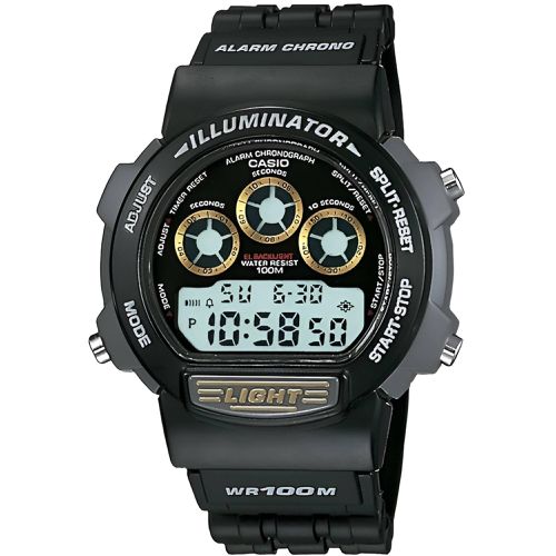 Men's Watch - Illuminator Digital Sports Black Resin Strap / W-727H-1V - Casio - Modalova