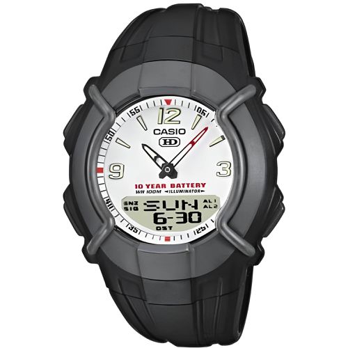 Men's Watch - Quartz Silver and Grey Dial Strap Analog-Digital / HDC-600-7B - Casio - Modalova