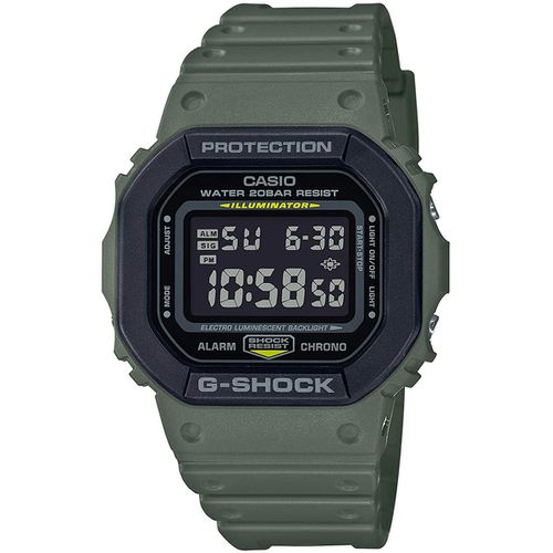 Men's Quartz Watch - G-Shock Alarm Digital Dial Green Resin Strap / DW5610SU-3 - Casio - Modalova