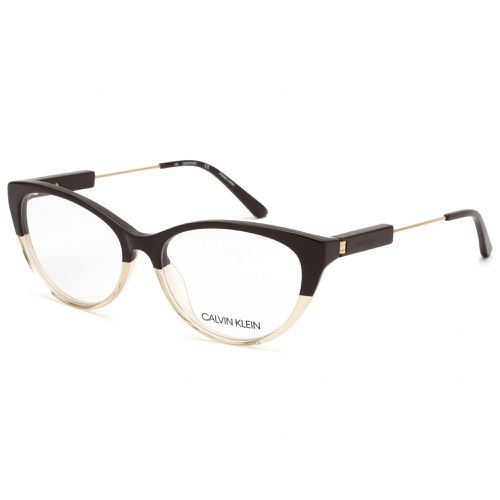 Women's Eyeglasses - Brown/Crystal Beige Gradient Cat Eye / CK19706 273 - Calvin Klein - Modalova
