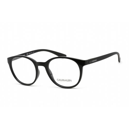 Unisex Eyeglasses - Full Rim Round Black Plastic Frame / CK19570 001 - Calvin Klein - Modalova