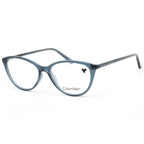 Women's Eyeglasses - Crystal Teal Cat Eye Full Rim Frame / CK18543 430 - Calvin Klein - Modalova