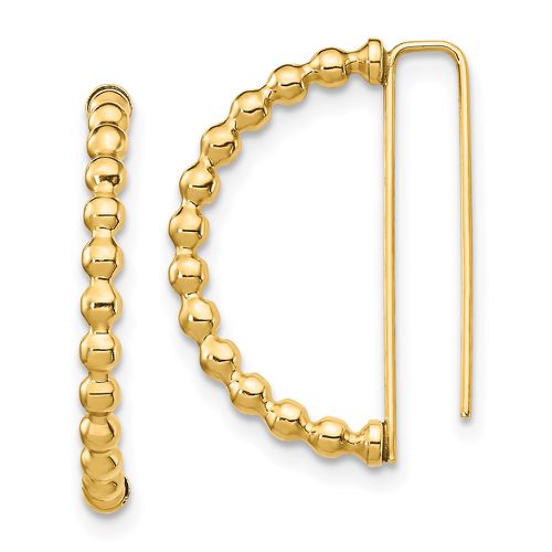 K Beaded Half Circle Earrings - Jewelry - Modalova