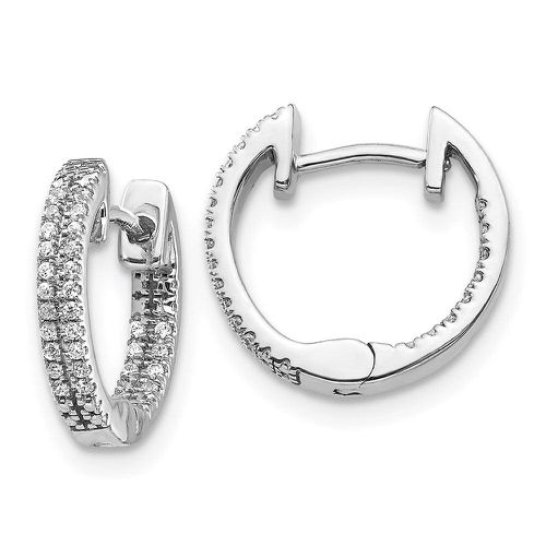 K White Gold In & Out Diamond Hinged Hoop Earrings - Jewelry - Modalova