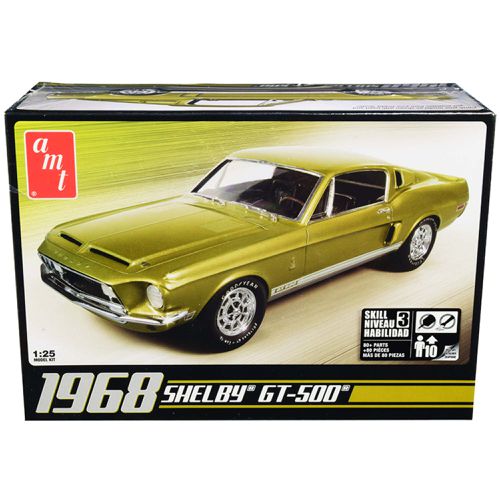 Scale Model Kit - Skill 3 1968 Ford Mustang Shelby GT-500 Wide Tires Plastic - AMT - Modalova