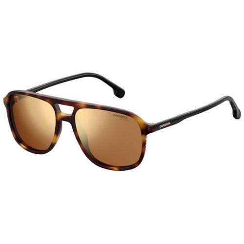 Men's Sunglasses - Brown Gold Lens Full-Rim Square Tortoise Frame / 173S 0086 - Carrera - Modalova