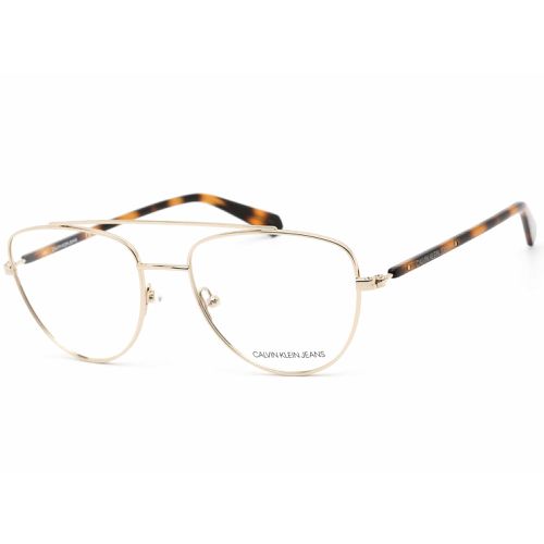 Women's Eyeglasses - Gold Aviator Frame Clear Lens / CKJ19308 717 - Calvin Klein Jeans - Modalova