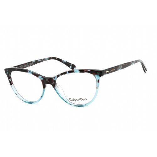 Women's Eyeglasses - Cat Eye Blue Tortoise Plastic Frame / CK21519 454 - Calvin Klein - Modalova