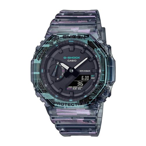 Men's Watch - 2100 World Timer Black Analog Digital Dial Strap / GA2100NN-1A - Casio - Modalova