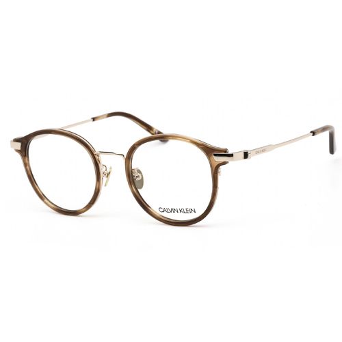 Women's Eyeglasses - Brown Havana Round Frame Clear Lens / CK19708A 221 - Calvin Klein - Modalova
