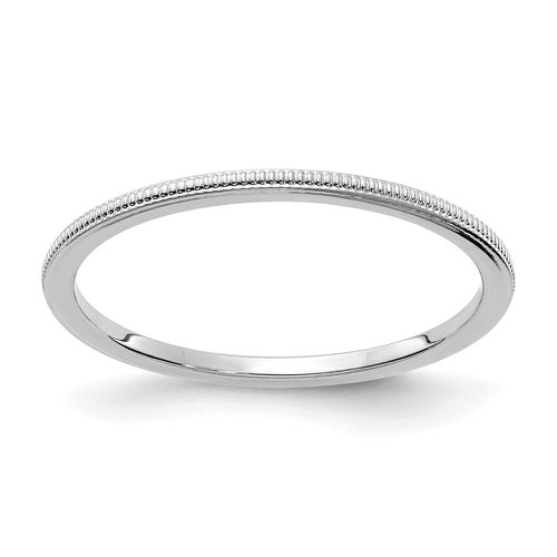 K White Gold 1.2mm Milgrain Stackable Band - Stackable Expressions - Modalova