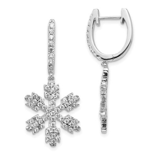 K White Gold Diamond Snowflake Earrings - Jewelry - Modalova