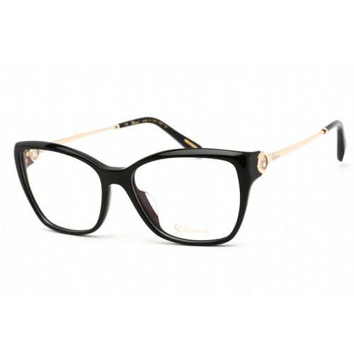 Women's Eyeglasses - Full Rim Shiny Black/Gold Cat Eye Frame / VCH322S 0700 - Chopard - Modalova