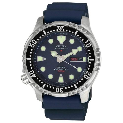 Men's Left Handed Watch - Promaster Blue Dial Rubber Strap / NY0040-17L - Citizen - Modalova