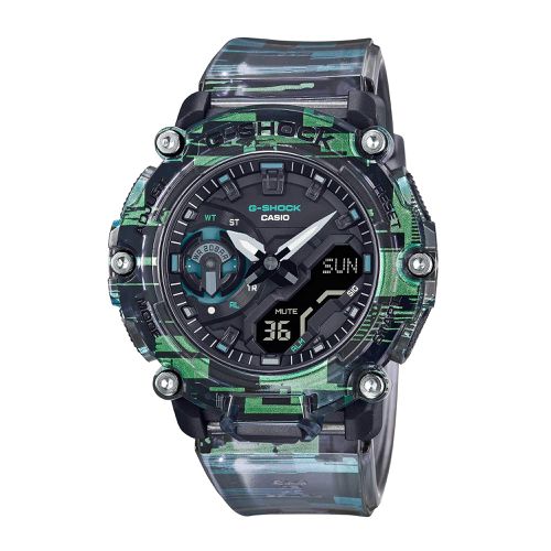 Men's Watch - 2200 World Timer Black Analog Digital Dial Strap / GA2200NN-1A - Casio - Modalova