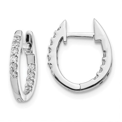 K White Gold Inside/Out Diamond Hinged Hoop Earrings - Jewelry - Modalova