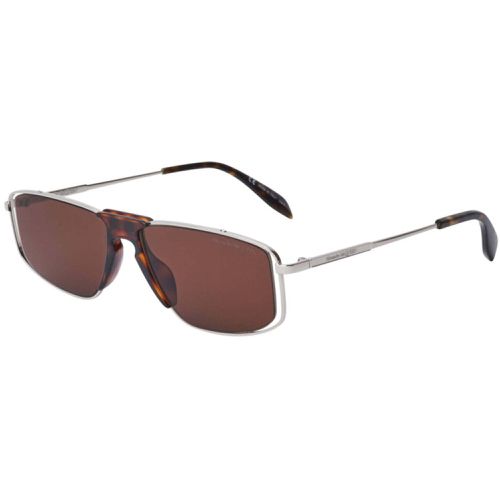 Men's Sunglasses - Brown Lens / AM0198S 003 - Alexander McQueen - Modalova