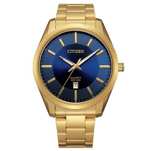 Men's Watch - Blue Dial Yellow Gold Stainless Steel Bracelet / BI1032-58L - Citizen - Modalova