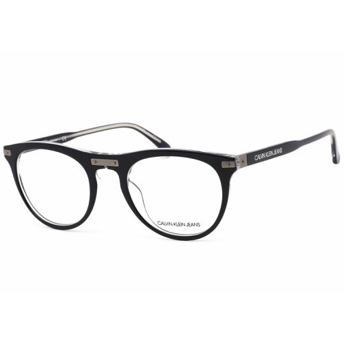 Unisex Eyeglasses - Navy/Crystal Round Plastic Frame / CKJ20514 415 - Calvin Klein Jeans - Modalova