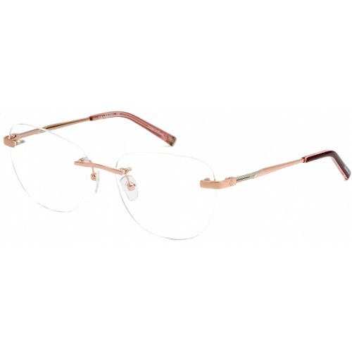 Women's Eyeglasses - Rimless Shiny Pink Gold/Burgundy Frame / PC71030 C03 - Charriol - Modalova