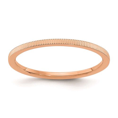 K Rose Gold 1.2mm Line Pattern Stackable Band - Stackable Expressions - Modalova