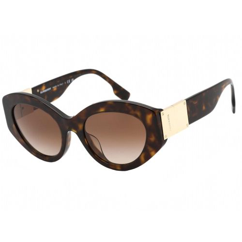 Women's Sunglasses - Dark Havana Cat Eye Plastic Frame / 0BE4361F 300213 - BURBERRY - Modalova