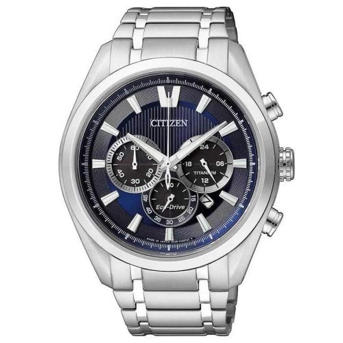 Men's Eco-Drive Watch - Super Titanium Chrono Blue Dial Bracelet / CA4010-58L - Citizen - Modalova
