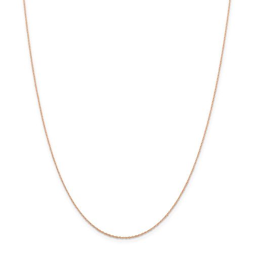 K Rose Gold .5 mm Cable Rope Chain - Jewelry - Modalova