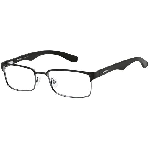 Men's Eyeglasses - Black and Dark Ruthenium Rectangular / Ca 6606 0J0P 00 - Carrera - Modalova
