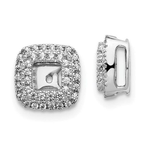 K White Gold Diamond Square Earring Jacket - Jewelry - Modalova