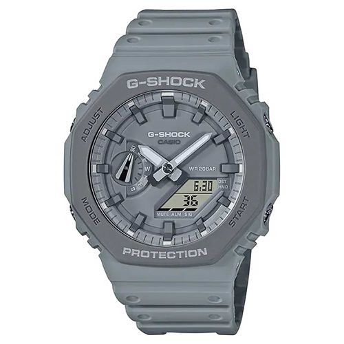 Men's Watch - 2100 World Timer Grey Analog Digital Dial Strap / GA2110ET-8A - Casio - Modalova
